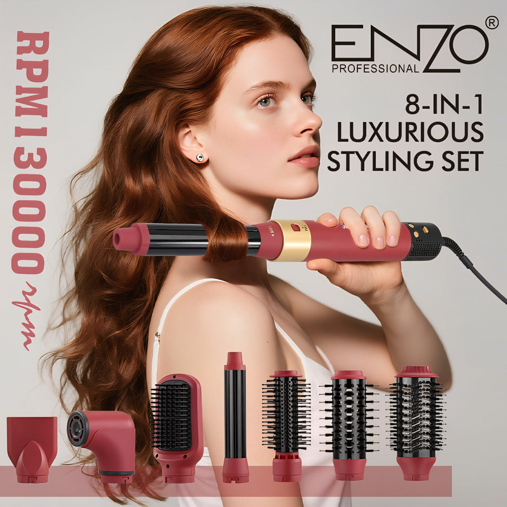 ENZO EN-6223 – Air Styler 8 en 1 Haute Performance Professionnel
