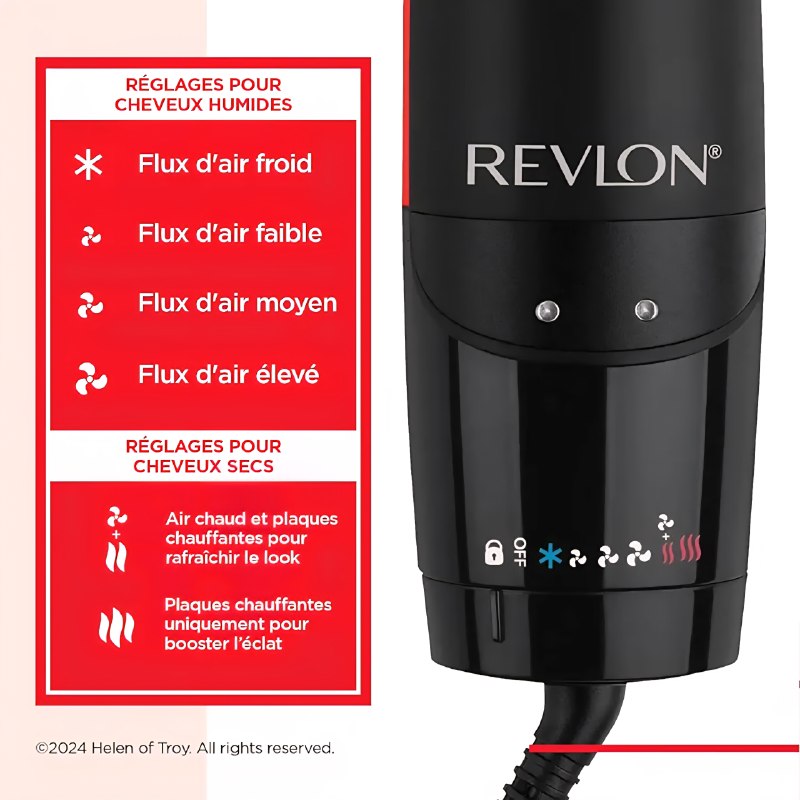 REVLON One-Step Air Straight RVDR5330E – Brosse Lissante & Séchage 2en1