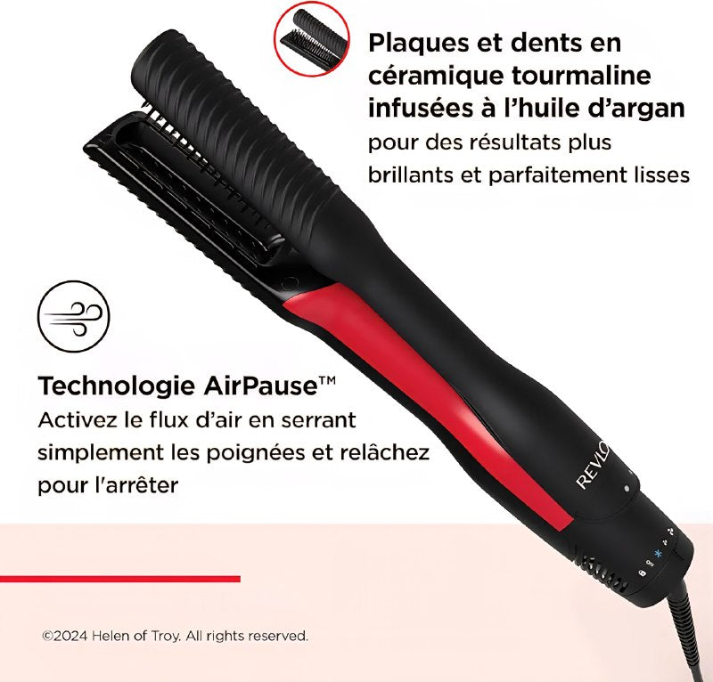 REVLON One-Step Air Straight RVDR5330E – Brosse Lissante & Séchage 2en1