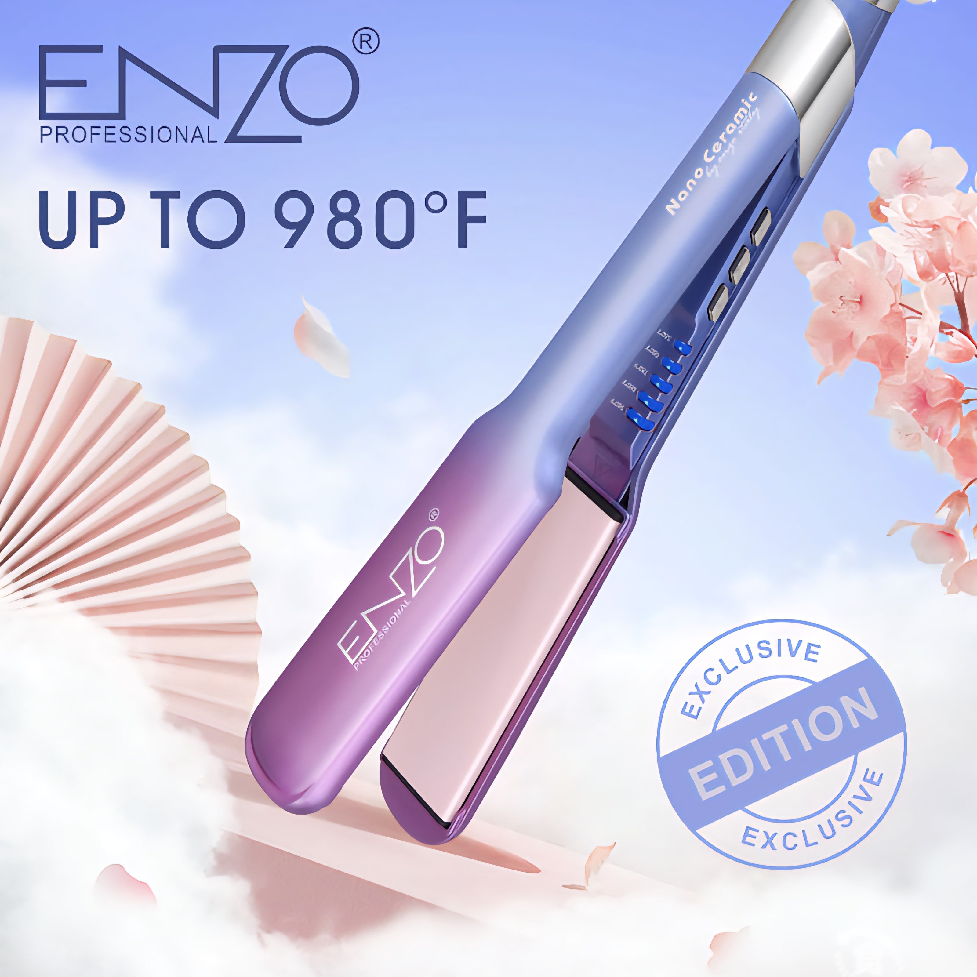 ENZO EN-3116 – Lisseur & Boucleur Pro 980°F | Résultat Salon